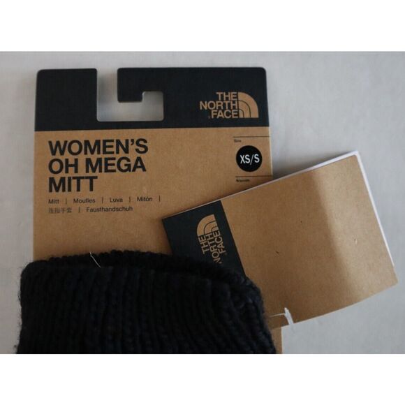 The North Face NF0A7WGGJK3 Women’s Sz XS/S TNF Black Oh Mega Mitt Knit Mittens - Picture 4 of 6